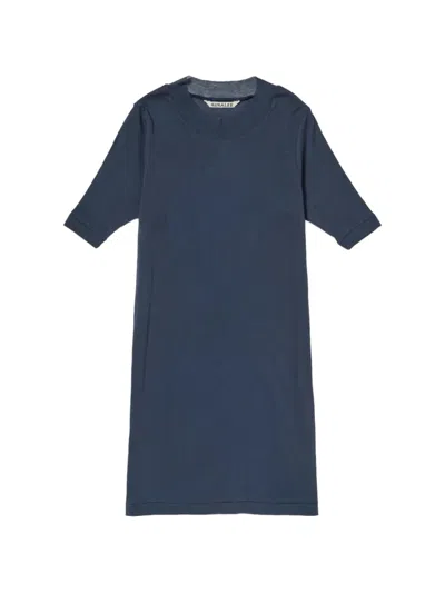 Auralee Short-sleeve T-shirt In Blue