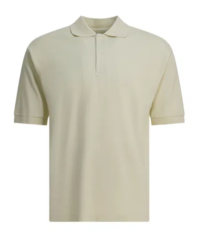 Auralee Short-sleeved Polo Shirt In White