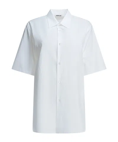 Auralee Short-sleeved Shirt In White