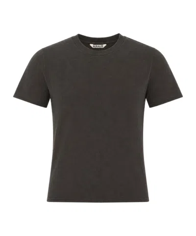 Auralee Short-sleeved T-shirt In Brown