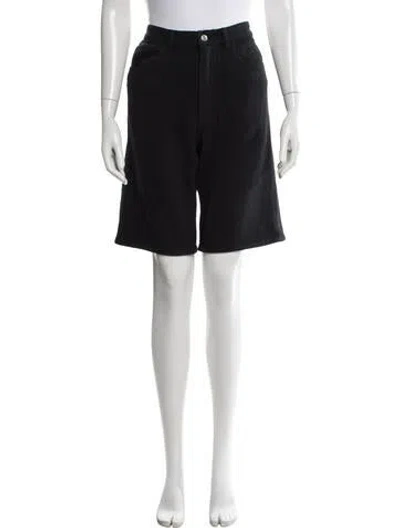 Pre-owned Auralee Silk Knee-length Shorts In Black