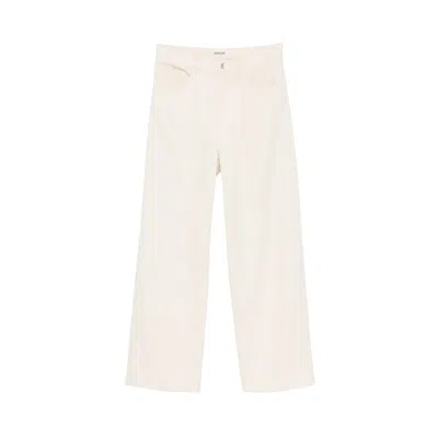Pre-owned Auralee Silk Nep Denim 5p Wide Pants 'ivory' | White | Men's Size 4