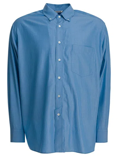 Auralee Silk Shirt Shirts Light Blue