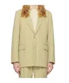 Auralee Khaki Light Wool Max Gabardine Blazer In Nude