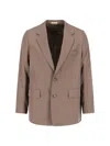 Auralee Light Wool Max Gabardine Jacket In Brown