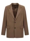 Auralee Light Wool Max Gabardine Jacket In Brown