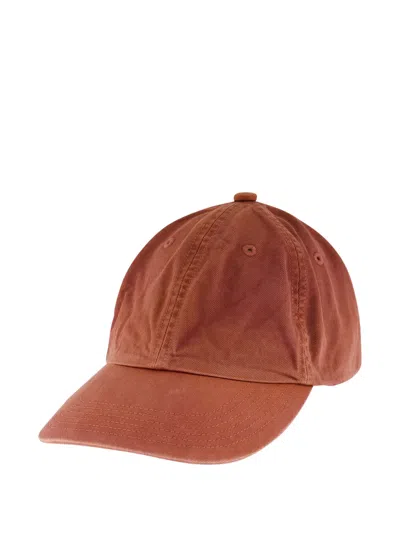 Auralee Six-panel Cotton Cap In Brown