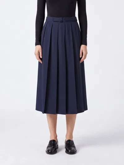 Auralee Skirt Woman Color Navy In Multi