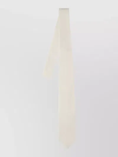 Auralee Slim Design Long Necktie Menswear Accessory In Neutral