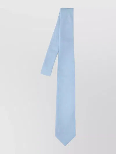 Auralee Slim Neck Tie Pointed Tip Design In Blue