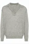 Auralee Soft Cashmere-silk Blend Sweater In Gray