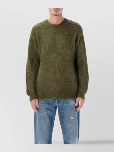 AURALEE SOFT MOHAIR CREWNECK SWEATER