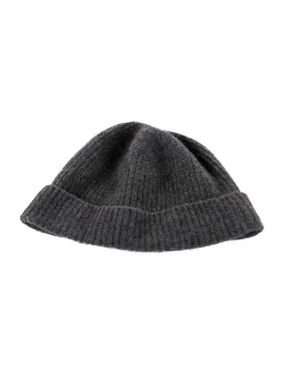 Pre-owned Auralee Solid Woven Beanie In Gray