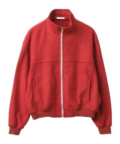 Auralee Stand-collar Zip-up Casual Jacket In Red
