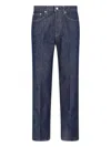 Auralee Indigo Hard Twist Denim Wide Jeans In Blue