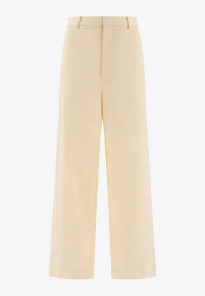 Auralee Straight-leg Tailored Pants In Neutral