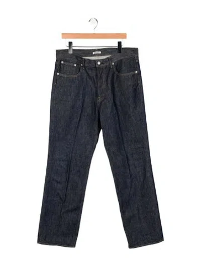 Pre-owned Auralee Straight-leg Jeans In Blue