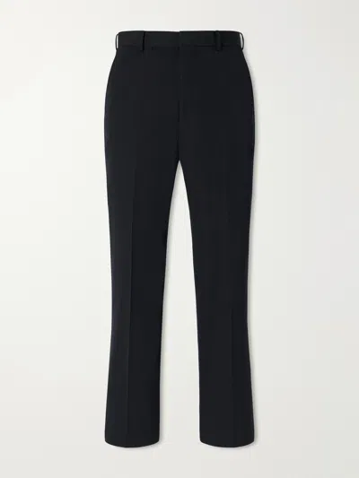 Auralee Straight-leg Wool-gabardine Trousers In Black