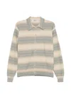 Auralee Stripe-pattern Knit Cardigan In Multi