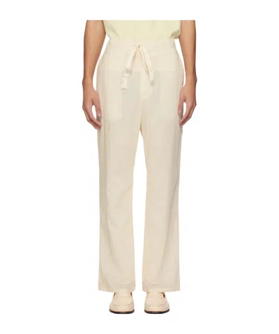 Auralee Striped Casual Pants In Brown