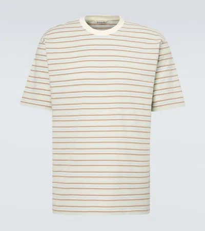 Auralee Striped Cotton Jersey T-shirt