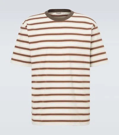 Auralee Striped Cotton Jersey T-shirt