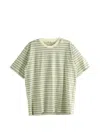 Auralee Gradient Stripes T-shirt In Green