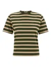 Auralee Striped T-shirt In Green