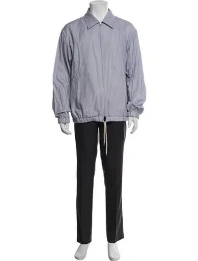 Pre-owned Auralee Striped Jacket W/ Tags In Blue