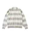Auralee Cotton Silk Gradient Stripe Cardigan In Multi