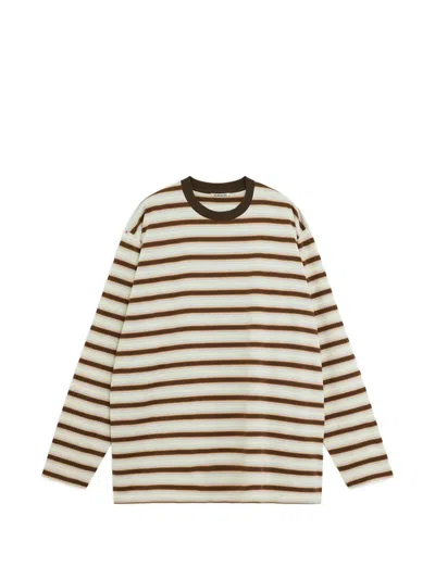 Auralee Striped Long-sleeve Top In Multi
