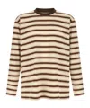 Auralee Striped Long-sleeved T-shirt In Multi