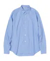 Auralee Light Blue Striped Cotton Shirt