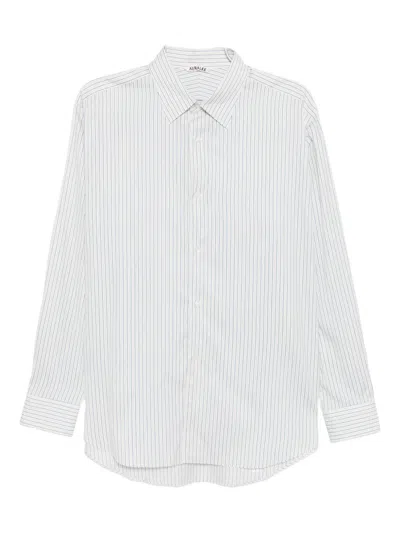 Auralee Striped Shirt In White