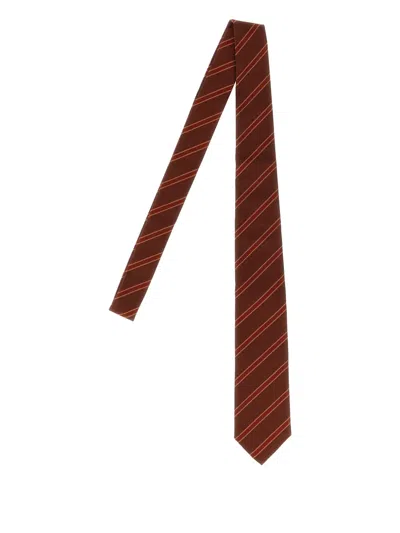 AURALEE STRIPED SILK TIE