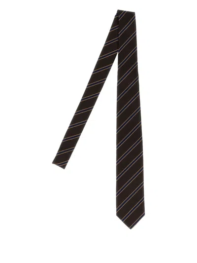 AURALEE STRIPED SILK TIE