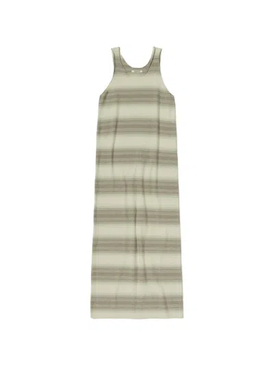 Auralee Striped Sleeveless Dress In Neutral