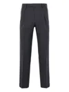 Auralee Striped Straight-leg Trousers In Gray