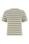 Auralee Gradient Stripe Cotton Tee In Multi