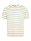 Auralee Striped T-shirt In Neutral