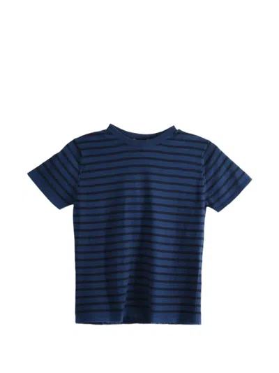 Auralee Striped T-shirt In Blue