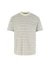 Auralee Gradient-stripe Jersey T-shirt In Burgundy