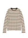 Auralee Striped T-shirt In Neutral