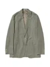 Auralee Striped Wool Blazer In Gray