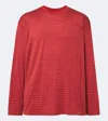 Auralee Striped Wool T-shirt In Red