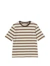 Auralee Striped-pattern T-shirt In Multi