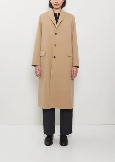 Auralee Structured Wool Hand-sewn Coat In Brown
