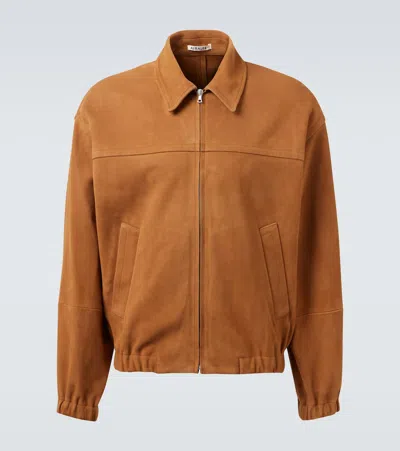 Auralee Suede Blouson In Brown