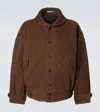 Auralee Button-up Suede Jacket In Brown