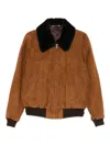 Auralee Suede Zip-up Jacket In Brown